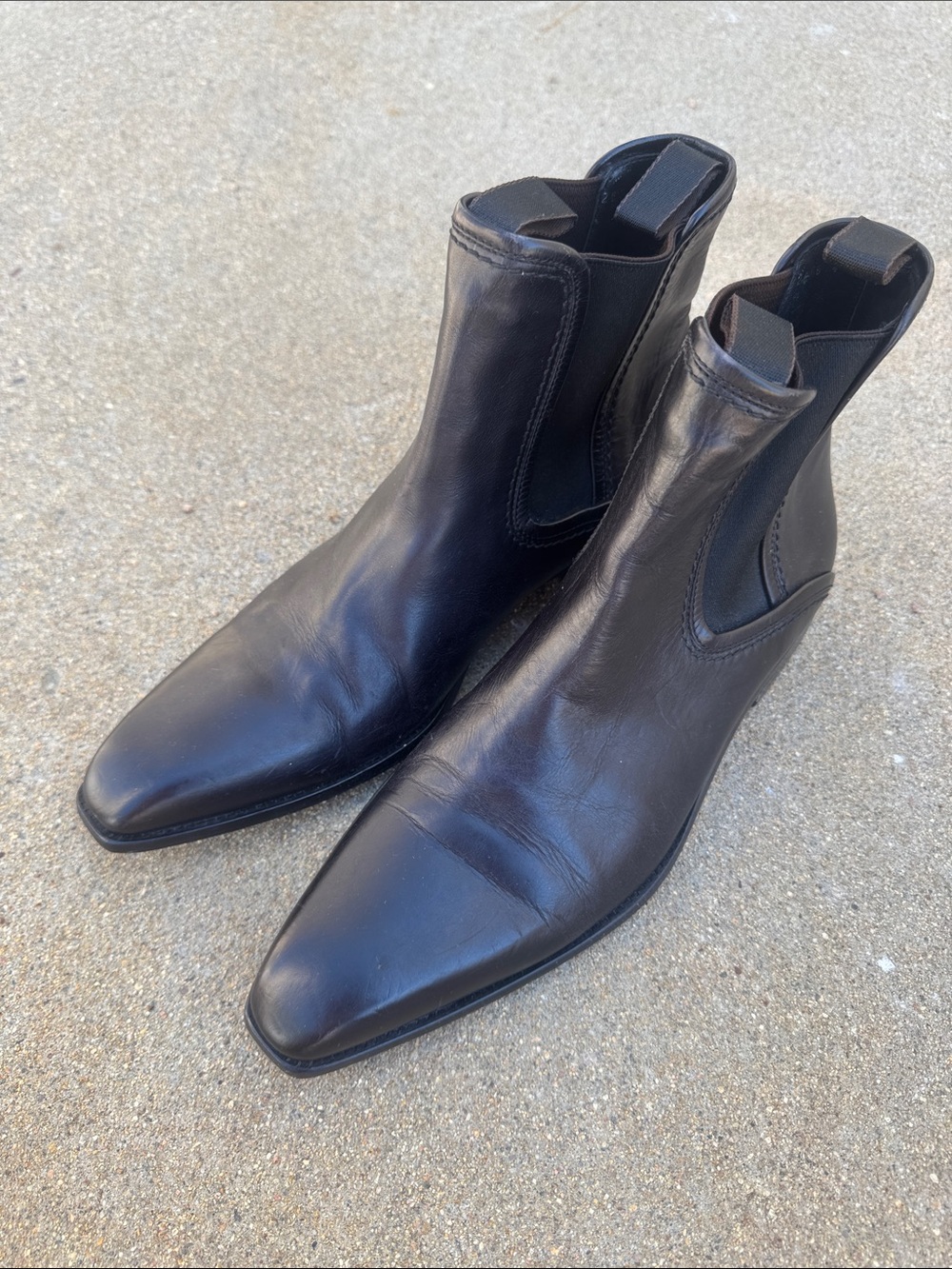 HUGO Hugo Boss Black Leather Chelsea Boots Size 43/10 US - Made In Italy